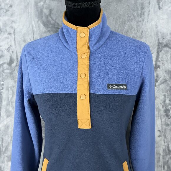 Columbia Womens Foster Creek Blue Fleece T-Snap Pullover Size XS Style XL0359 - Picture 4 of 8